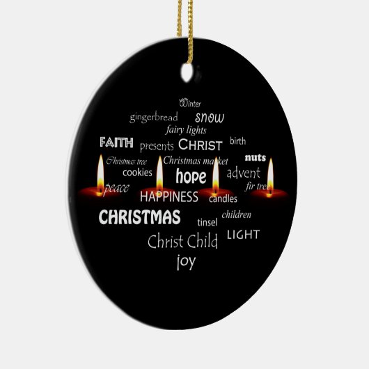 kersttypografie keramisch ornament (Rechts)