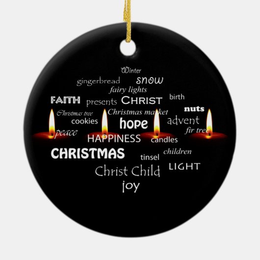 kersttypografie keramisch ornament (Achterkant)