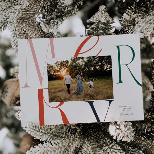 Kersttypografie kerstkaart