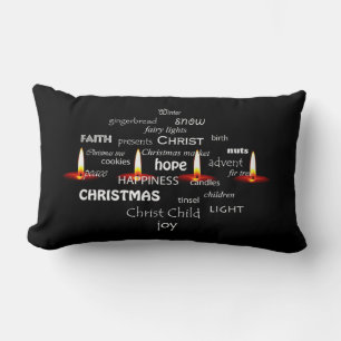 Kersttypografie Kussen