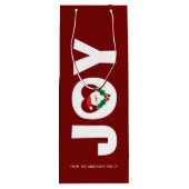 Kersttypografie met Sinterklaas & Hulstbessen Kers Wijn Cadeautas (Achterkant)