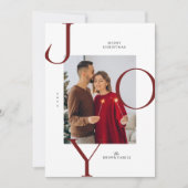 Kersttypografie Moderne Kerstfoto Feestdagenkaart (Voorkant)