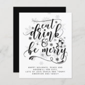 Kersttypografie op budget: eet, drink en wees vrol (Voorkant / Achterkant)