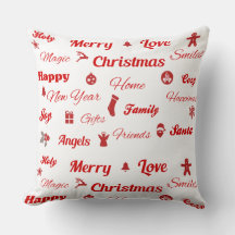 Kersttypografie Pillow