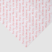 Kersttypografie Rood op witboek Tissuepapier (Detail)