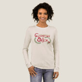 Kersttypografie Troost en Vreugde Hulst Tri-Blend Shirt (Voorkant)