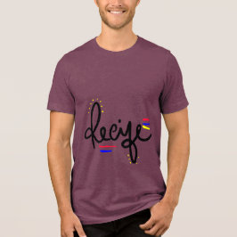 Kersttypografie-uitspraken Tri-Blend Shirt