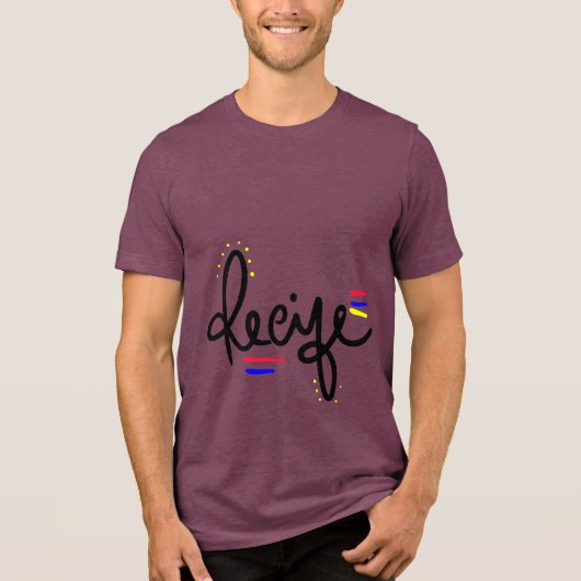 Kersttypografie-uitspraken Tri-Blend Shirt (Voorkant)