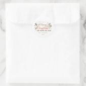 Kersttypografie 'Vintage Holly Bright' Ronde Sticker (Tas)