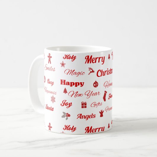 kersttypografische Mok (Voorkant links)