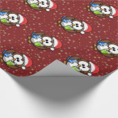 Kerstuil Cadeaupapier (Hoek)