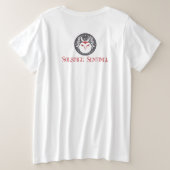 Kerstuil Grote Maat T-shirt (Design achterkant)