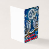 kerstuil kaart (Buitenkant)