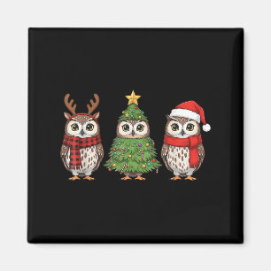Kerstuil Kerstboom Uil Liefhebber Dier Kerst Pyjam Magneet