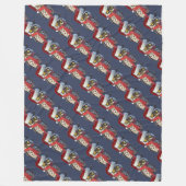 Kerstuil met Sinterklaaspak en Rode Sjaal Fleece Deken (Voorkant)