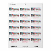 Kerstuil Retouradreslabel Etiket (Full Sheet)