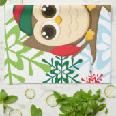 kerstuil theedoek (Gevouwen)