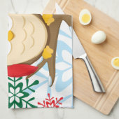 kerstuil theedoek (Quarter Fold)