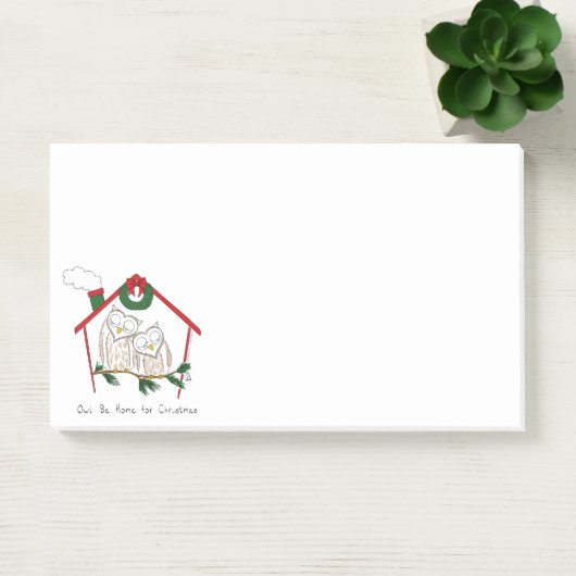 Kerstuil Thuis Schattig Post-it® Notes (Kantoor)