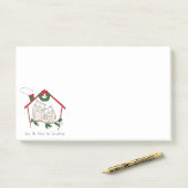 Kerstuil Thuis Schattig Post-it® Notes (Op bureau)