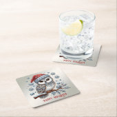 Kerstuil Vakantie Papieren Onderzetter (Insitu)