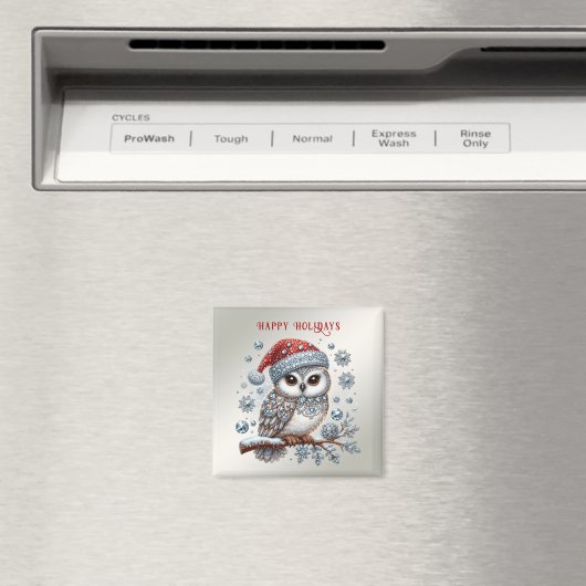 kerstuil-vakantiemagnet magneet (Insitu (Vaatwasser))