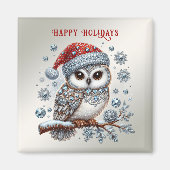 kerstuil-vakantiemagnet magneet (Voorkant)