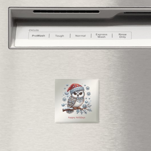 kerstuil-vakantiemagnet magneet (Insitu (Vaatwasser))