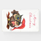 kerstuilenspandoek spandoek (Horizontaal)