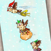 Kerstuilgroet  kaart