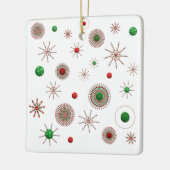 Kerstuitbarsting Keramisch Ornament (Links)