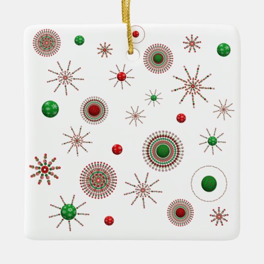 Kerstuitbarsting Keramisch Ornament (Voorkant)