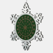 Kerstuitbarsting Tin Sneeuwvlok Ornament (Rechts)