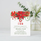 Kerstuitnodiging Bedrijf (LOGO TOEVOEGEN) Poinsett (Staand voorkant)