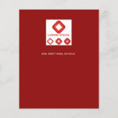 Kerstuitnodiging Bedrijf (LOGO TOEVOEGEN) Poinsett (Achterkant)