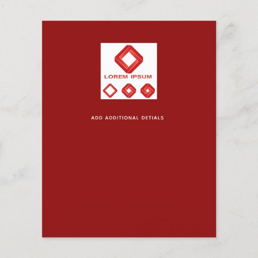 Kerstuitnodiging Bedrijf (LOGO TOEVOEGEN) Poinsett (Achterkant)