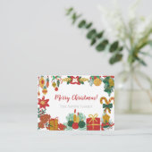 Kerstuitnodiging Briefkaart (Staand voorkant)