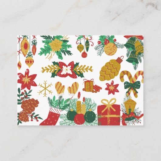 Kerstuitnodiging Briefkaart (Achterkant)