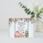 Kerstuitnodiging briefkaart (Staand voorkant)