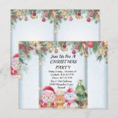 Kerstuitnodiging briefkaart (Voorkant / Achterkant)