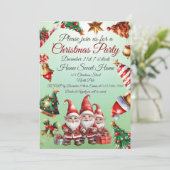 Kerstuitnodiging Feestdagenkaart (Staand voorkant)