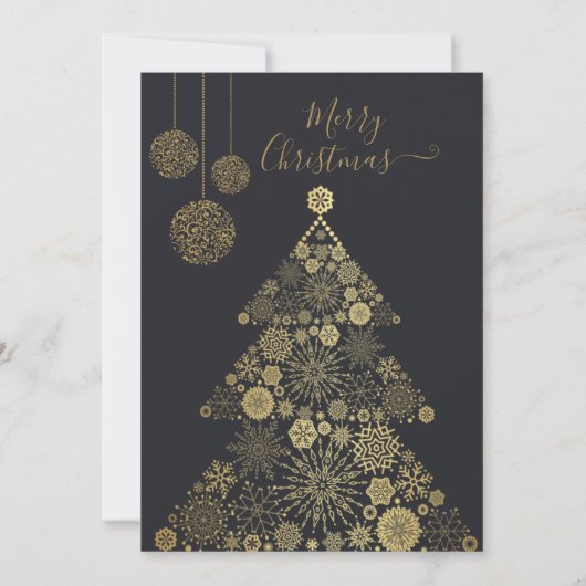 kerstuitnodiging | gouden uitnodiging (Achterkant)