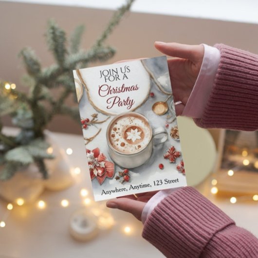 Kerstuitnodiging Hygge Scandinavische stijl Kaart