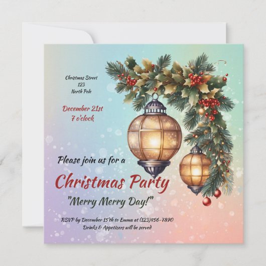  Kerstuitnodiging Kaart (Voorkant)