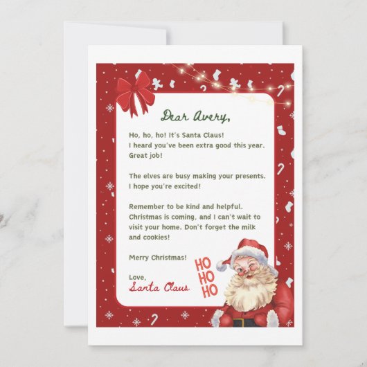 kerstuitnodiging kaart (Voorkant)