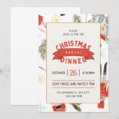 kerstuitnodiging kaart (Voorkant / Achterkant)