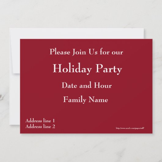 kerstuitnodiging kaart (Achterkant)