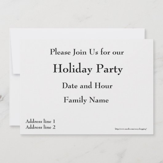 Kerstuitnodiging Kaart (Achterkant)