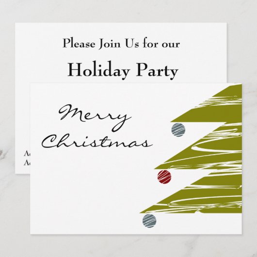 kerstuitnodiging kaart (Voorkant / Achterkant)