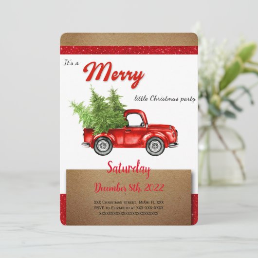 kerstuitnodiging kaart (Staand voorkant)